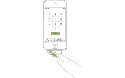 EasyCall accepting an incoming call