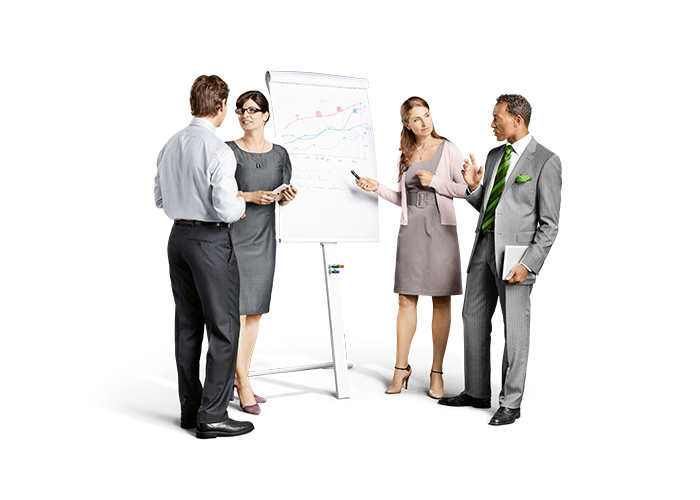 Business meeting flipchart