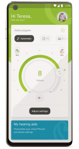 image de l’application myphonak-fonction mes aides auditives
